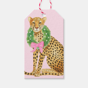 Christmas Wreath Leopard Gift Tags