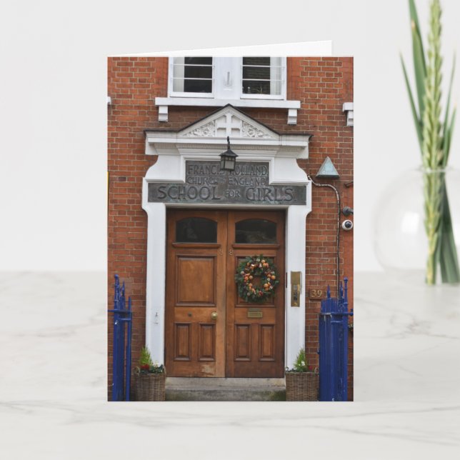 Christmas Wreath London Architecture Photography Card (Front)