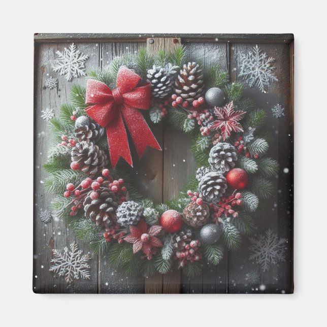 Christmas Wreath Magnet (Front)