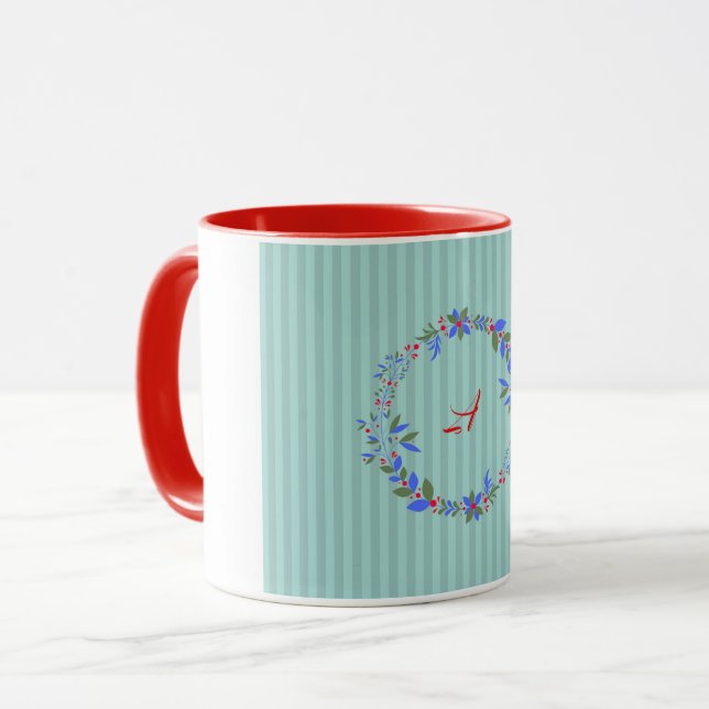 Christmas wreath mug (Front Left)