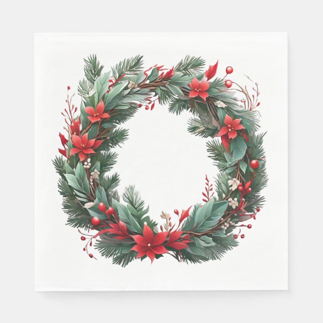 Christmas Wreath Napkin (Front)