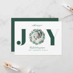 Christmas Wreath New Baby Announcement