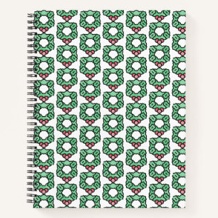 christmas wreath notebook