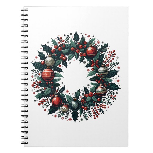 Christmas Wreath Notebook (Front)