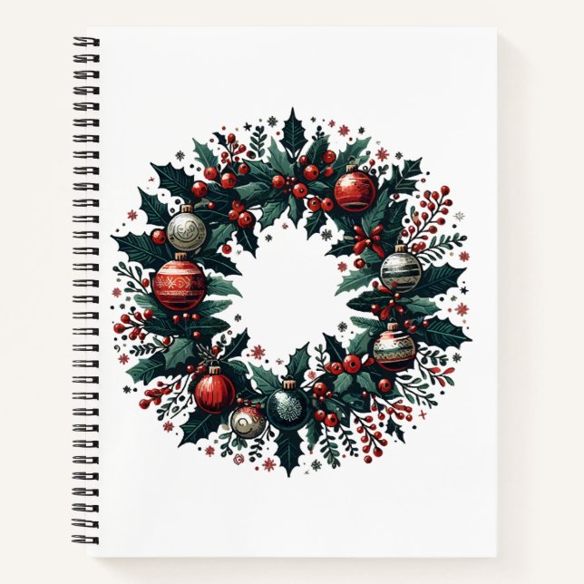 Christmas Wreath Notebook (Front)
