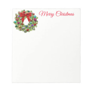 Christmas Wreath Notepad