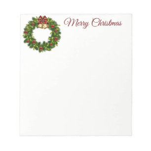 Christmas Wreath Notepad