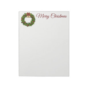 Christmas Wreath Notepad