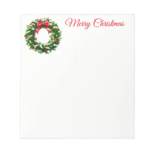 Christmas Wreath Notepad