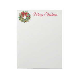 Christmas Wreath Notepad