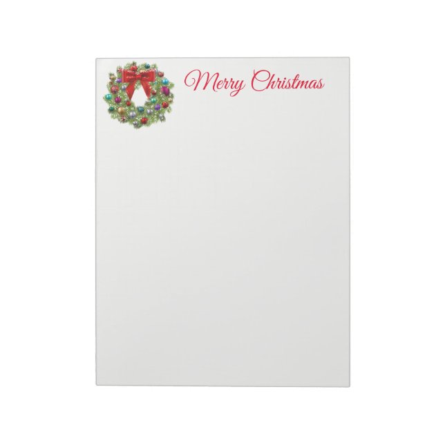 Christmas Wreath Notepad (Rotated)