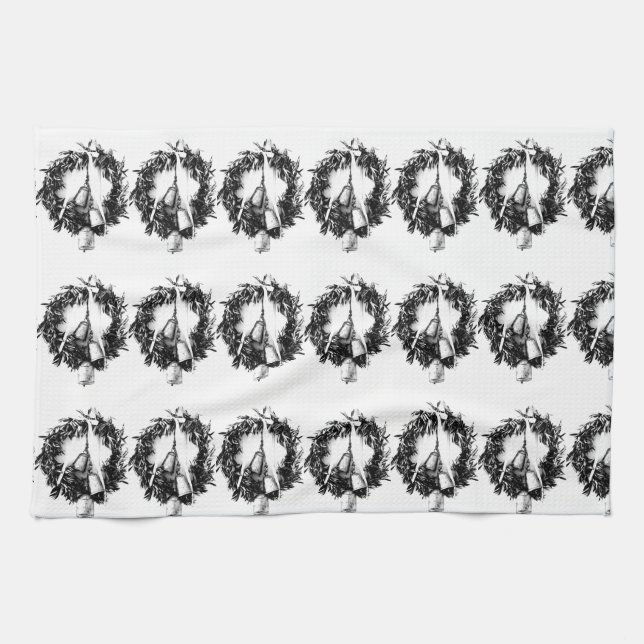 ***CHRISTMAS WREATH*** ON THIS GREAT KITCHEN TOWEL (Horizontal)
