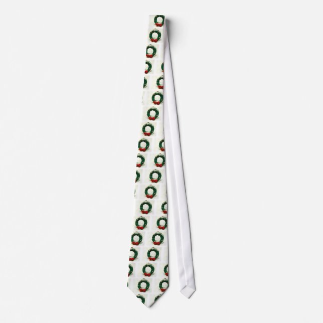 Christmas Wreath Ornament Tie (Front)