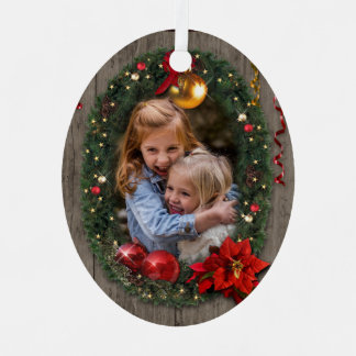 Christmas Wreath Ornament with your Photo(s) 