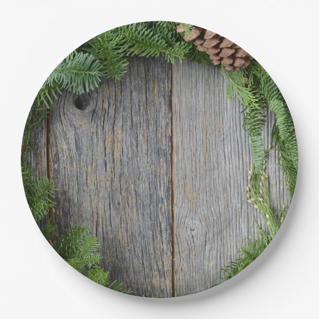 Christmas Wreath Paper Plate (Front)