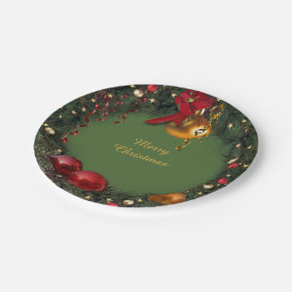 Christmas Wreath Paper Plate
