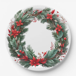 Christmas Wreath Paper Plate