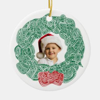 Christmas Wreath Photo Ceramic Tree Decoration