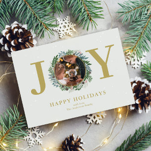 Christmas Wreath Photo Holiday Card