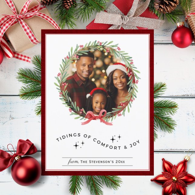 Christmas Wreath Photo Personalised Holiday (Creator Uploaded)