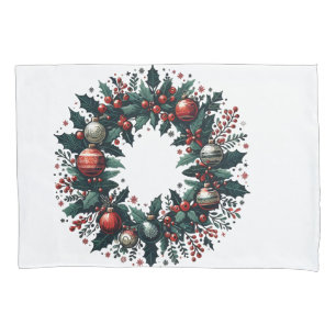 Christmas Wreath Pillowcase