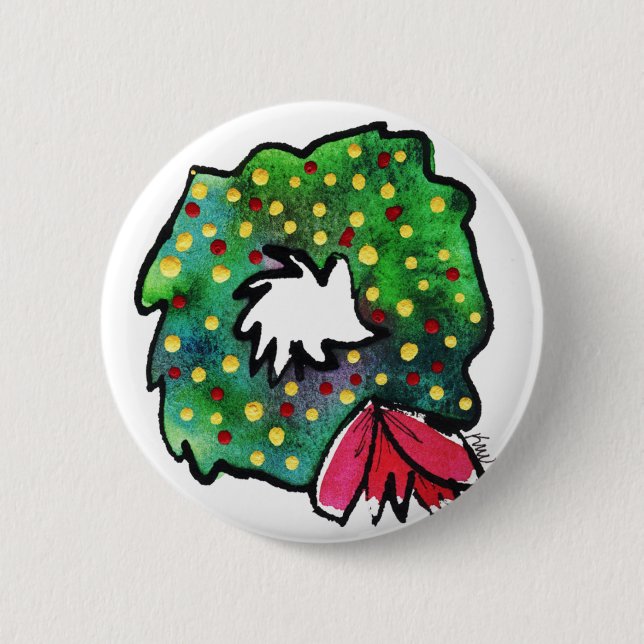 Christmas Wreath Pin (Front)