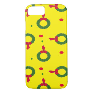 Christmas wreath polka dots iPhone 8/7 case