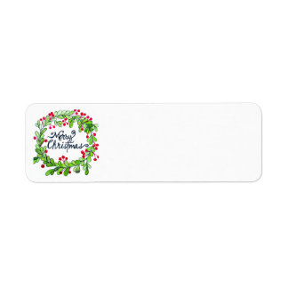 Christmas Wreath Return Address