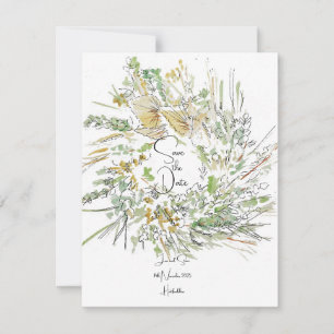 Christmas Wreath save the date Invitation