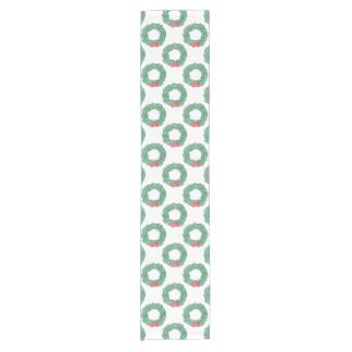 Christmas Wreath Short Table Runner