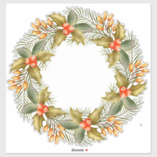 Christmas Wreath Sticker