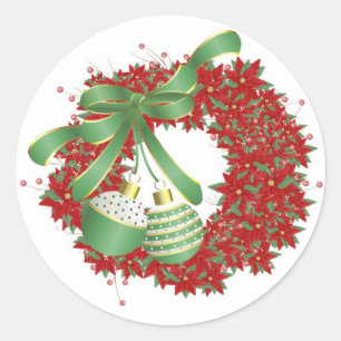 Christmas Wreath Sticker - SRF