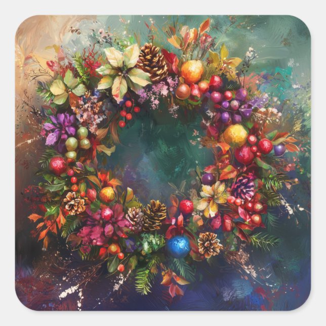 Christmas Wreath Stickers (Front)