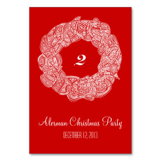 Christmas Wreath Table Number