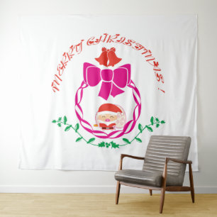 Christmas wreath tapestry