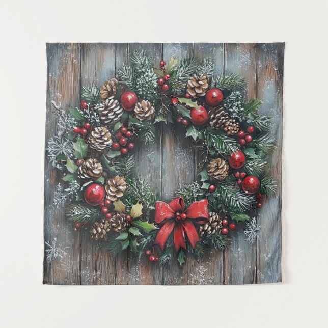 Christmas Wreath Tapestry (Front)
