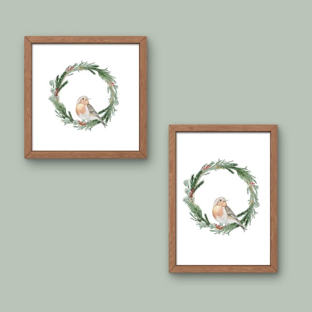 Christmas wreath watercolour  poster (Creator Uploaded)