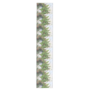Christmas wreath with ferns medium table runner
