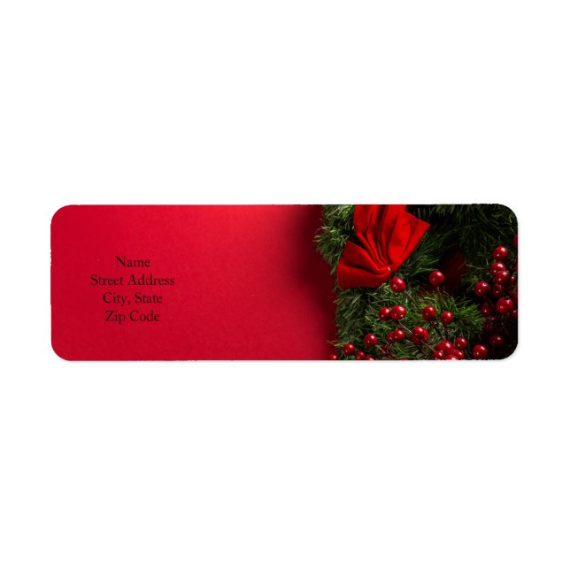 christmas wreath with red berries (Front)