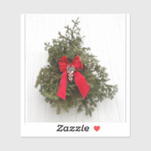 Christmas Wreath with Red Bow