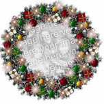 Christmas Wreath With Your Own Photo! Photo Sculpture Decoration<br><div class="desc">Would you like to give a unique gift at Christmas? You can upload your own photo to this "Christmas Wreath" frame and create a magnet,  photo sculpture,  ornament or keychain.</div>