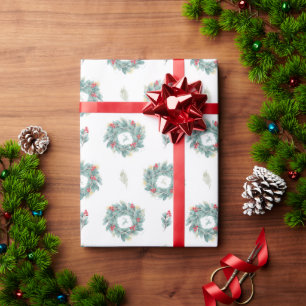 Christmas Wreath Wrapping Paper