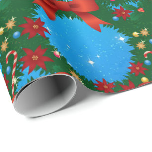 Christmas  Wreath Wrapping Paper