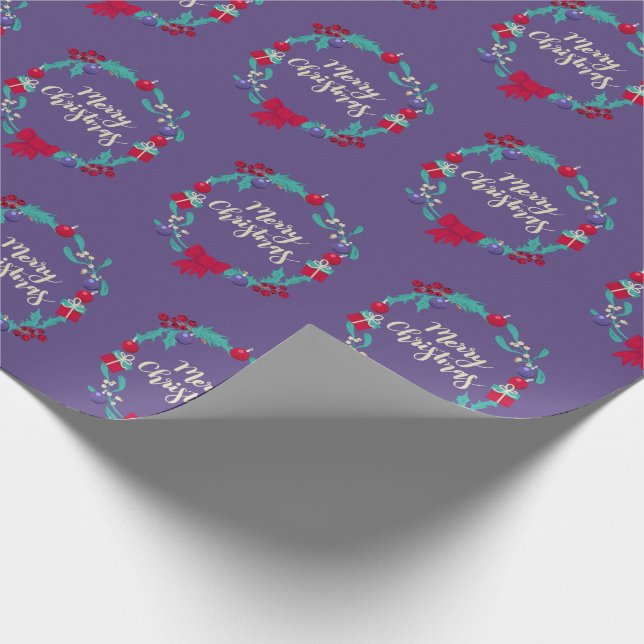Christmas Wreath Wrapping Paper (Corner)