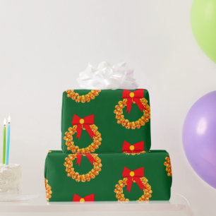 Christmas Wreath Wrapping Paper