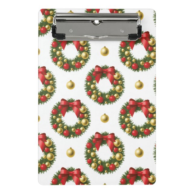 Christmas Wreaths Mini Clipboard (Front)