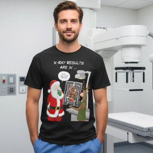 Christmas X-Ray Technician Funny Santa & Reindeer T-Shirt