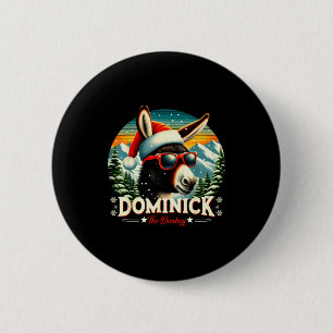 Christmas Xmas Dominick The Christmas Cheer  6 Cm Round Badge