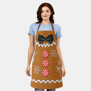 Christmas Xmas Gingerbread Cookie Apron