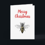 Christmas Xmas Heraldic Vintage Bee #2 Color Holiday Card<br><div class="desc">Heraldic Vintage Bee #2 Coat of Arms Emblem ========= Customizable invitations and accessories with a vintage bee coat of arms / heraldic emblem You can easily customize these products by adding text fields, removing existing text fields, changing design images or adding additional images of your choice. You can also change...</div>